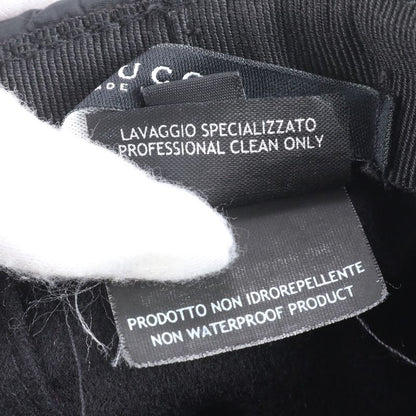 Gucci Sherry Line Bucket Hat Bucket Hat Fashion Leather Black Men's RRE Df7-10