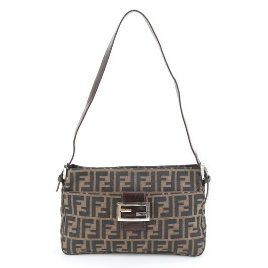 Fendi Zucca Mamma Baguette 26566 Leather Shoulder Bag Shoulder One Shoulder