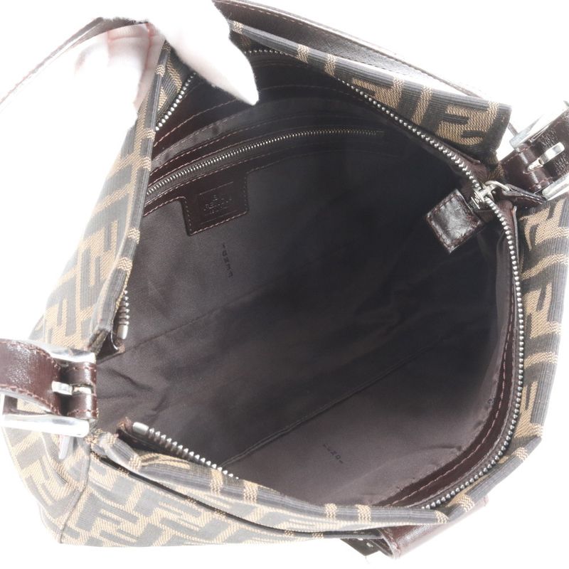 Fendi Zucca Mamma Baguette 26566 Leather Shoulder Bag Shoulder One Shoulder