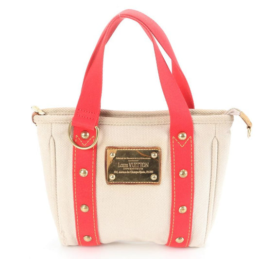 Louis Vuitton Leather Antigua Cabas PM M40038 Handbag Mini Tote Ladies EUE