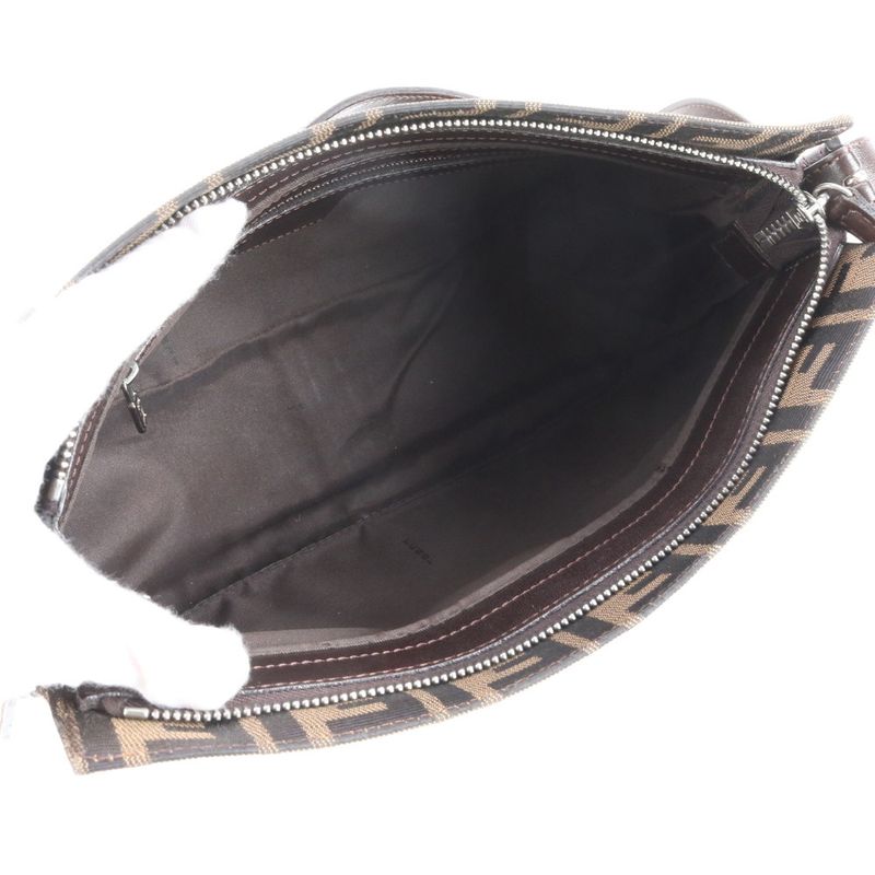 Fendi Zucca Mamma Baguette 26566 Leather Shoulder Bag Shoulder One Shoulder