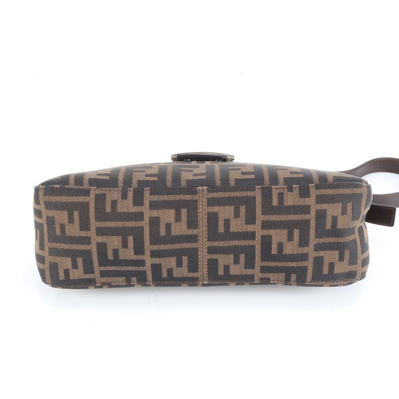 Fendi Zucca Mamma Baguette 26566 Leather Shoulder Bag Shoulder One Shoulder