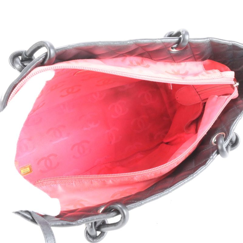 Chanel Serial Seal Included Cambon Line Coco Mark Leather Tote Bag Shoulder