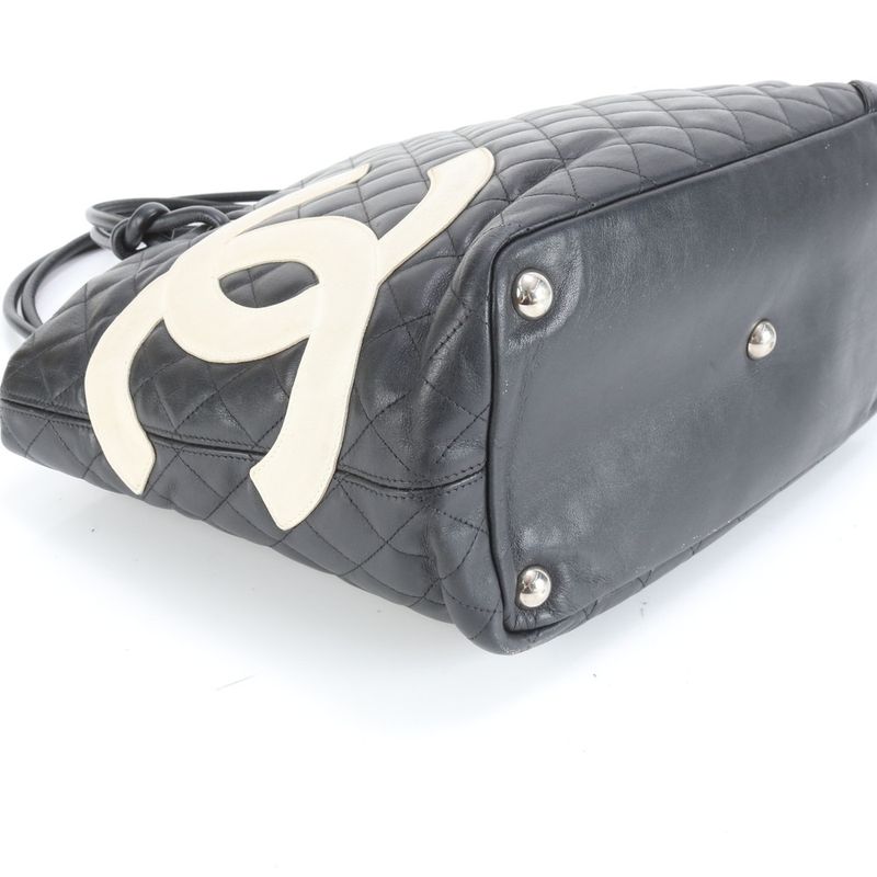 Chanel Serial Seal Included Cambon Line Coco Mark Leather Tote Bag Shoulder