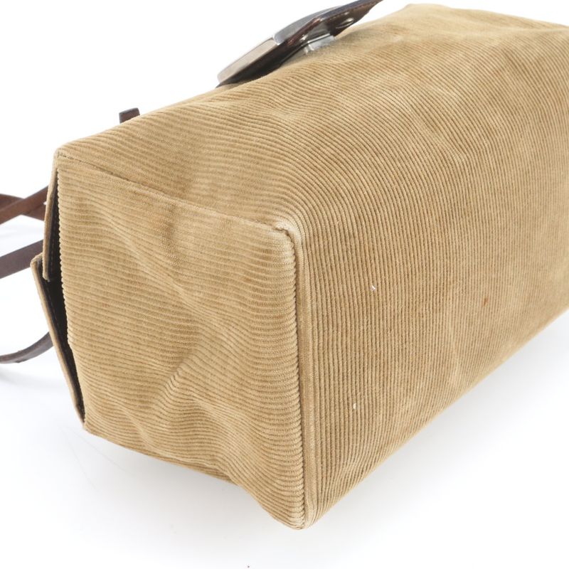 Fendi Mamma Baguette Bucket Leather Tote Bag Shoulder Hand Brown Women's EEE