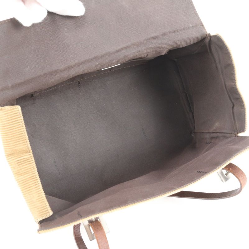 Fendi Mamma Baguette Bucket Leather Tote Bag Shoulder Hand Brown Women's EEE