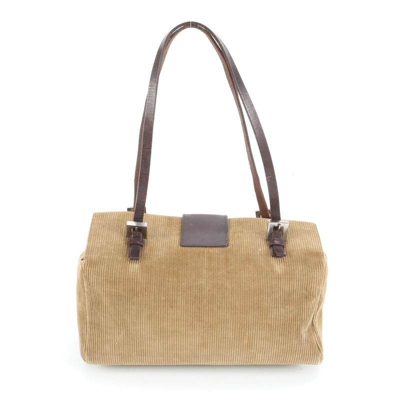 Fendi Mamma Baguette Bucket Leather Tote Bag Shoulder Hand Brown Women's EEE