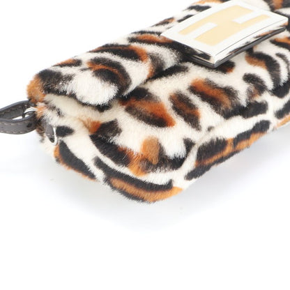 Fendi Mamma Baguette Leopard Print 7as142 Leather 2WAY Shoulder Bag Crossbody