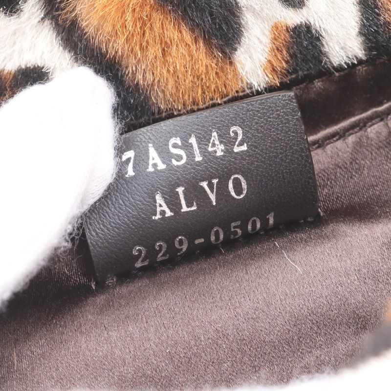 Fendi Mamma Baguette Leopard Print 7as142 Leather 2WAY Shoulder Bag Crossbody