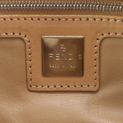 Fendi Zucca Mamma Baguette 26424 Leather Shoulder Bag One Shoulder Beige Ladies