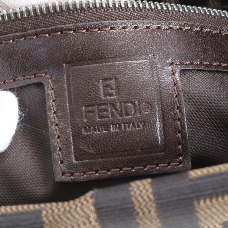 Fendi Zucca Mamma Baguette Leather Shoulder Bag One Shoulder Genuine Leather