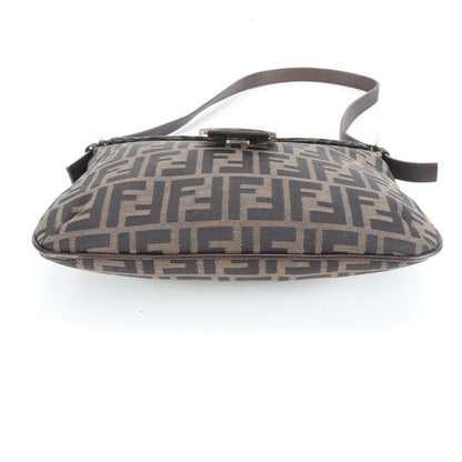 Fendi Zucca Mamma Baguette Leather Shoulder Bag One Shoulder Genuine Leather