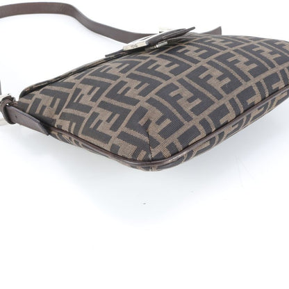 Fendi Zucca Mamma Baguette Leather Shoulder Bag One Shoulder Genuine Leather