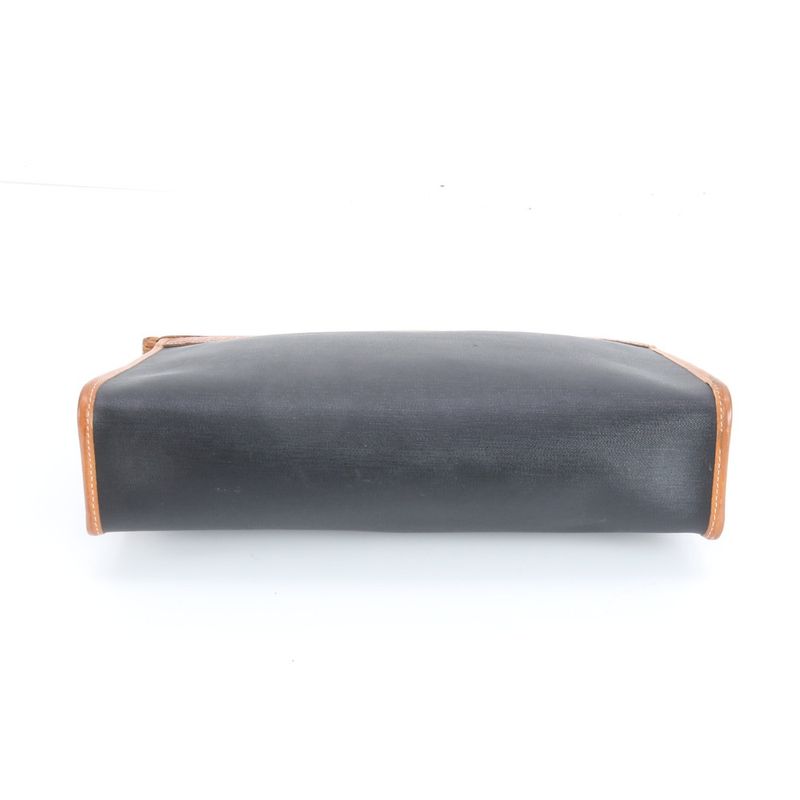 Vintage Christian Dior Leather Clutch Bag Hand Second Pouch Black Women's EEE