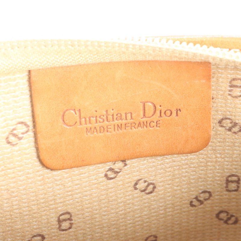 Vintage Christian Dior Leather Clutch Bag Hand Second Pouch Black Women's EEE