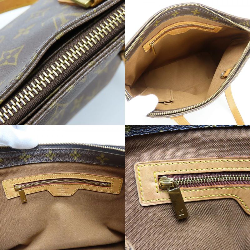 Louis Vuitton Tote Bag Cabas Piano M51148 Monogram Leather Brown Shoulder Bag