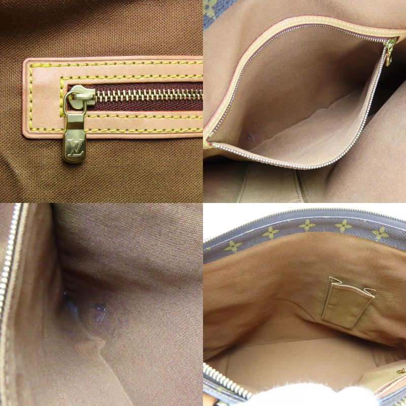 Louis Vuitton Tote Bag Cabas Mezzo M51151 Monogram Leather Brown Shoulder Bag