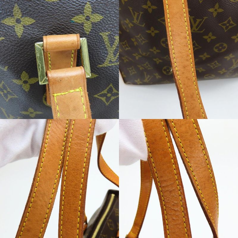 Louis Vuitton Tote Bag Cabas Mezzo M51151 Monogram Leather Brown Shoulder Bag