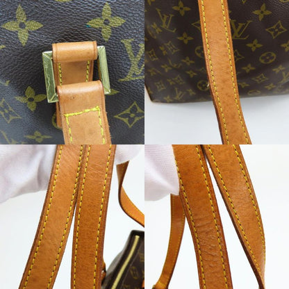 Louis Vuitton Tote Bag Cabas Mezzo M51151 Monogram Leather Brown Shoulder Bag