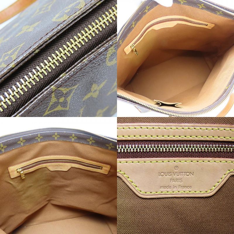 Louis Vuitton Tote Bag Cabas Mezzo M51151 Monogram Leather Brown Shoulder Bag