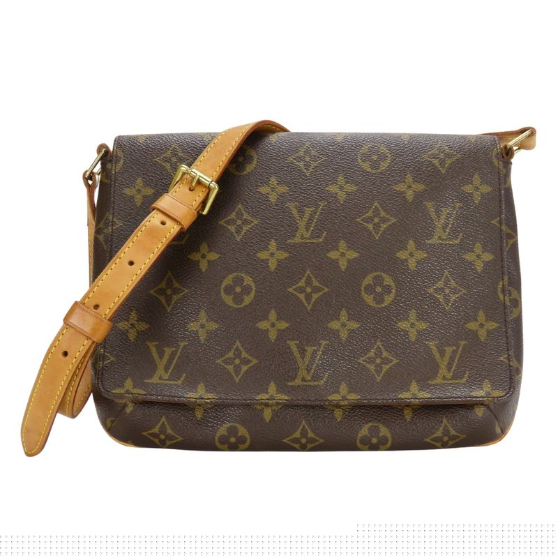 Louis Vuitton Shoulder Bag Musette Tango M51388 Monogram Brown Crossbody Long