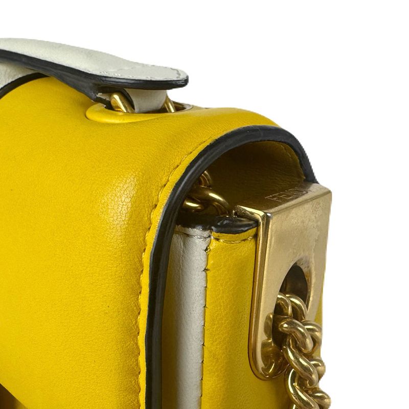 Fendi Shoulder Bag Mini Bicolor Nappa Apollo Chain Baguette 8bs045-acne