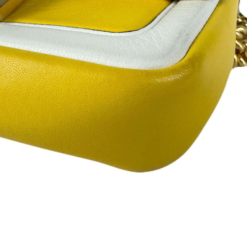 Fendi Shoulder Bag Mini Bicolor Nappa Apollo Chain Baguette 8bs045-acne