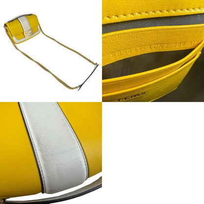 Fendi Shoulder Bag Mini Bicolor Nappa Apollo Chain Baguette 8bs045-acne