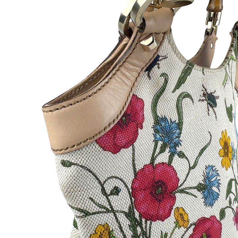 Gucci Handbag Flora Bamboo 140203