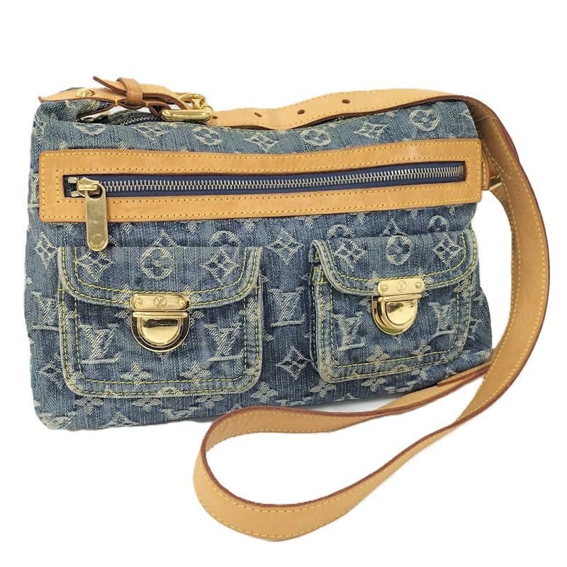 Louis Vuitton Baggy PM Monogram Denim Shoulder Bag Long Shoulder M95049
