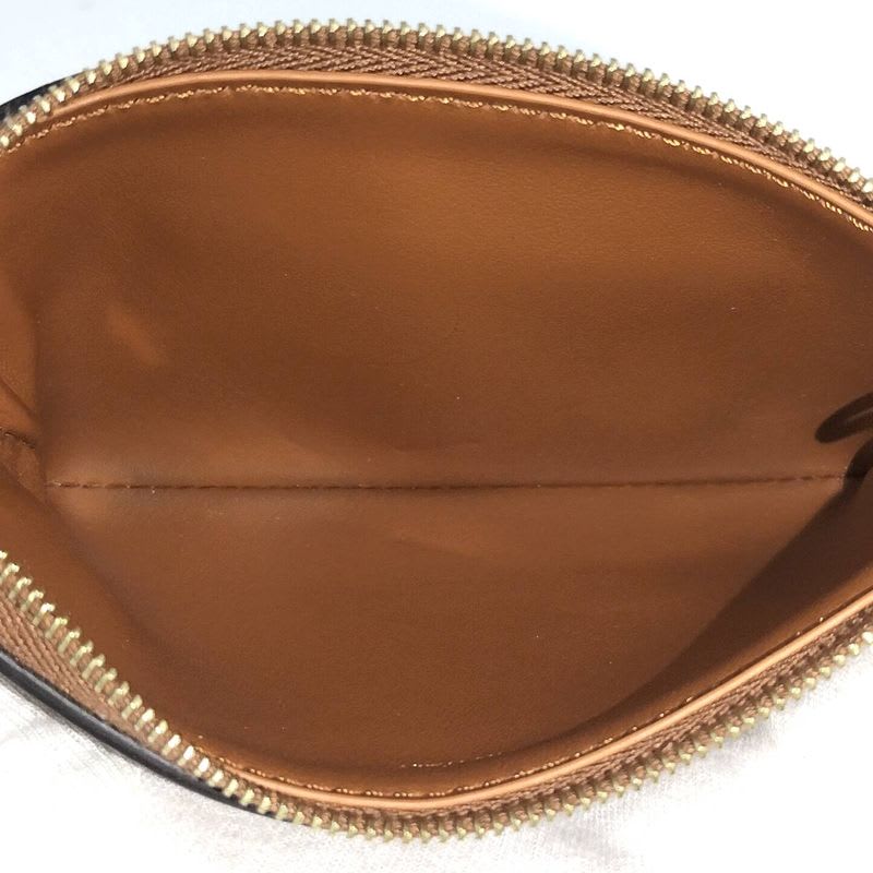 Celine Coin Case Triomphe Leather Brown