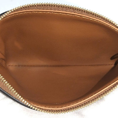 Celine Coin Case Triomphe Leather Brown