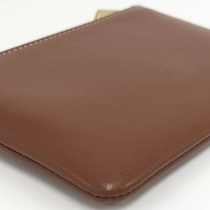 Celine Coin Case Triomphe Leather Brown