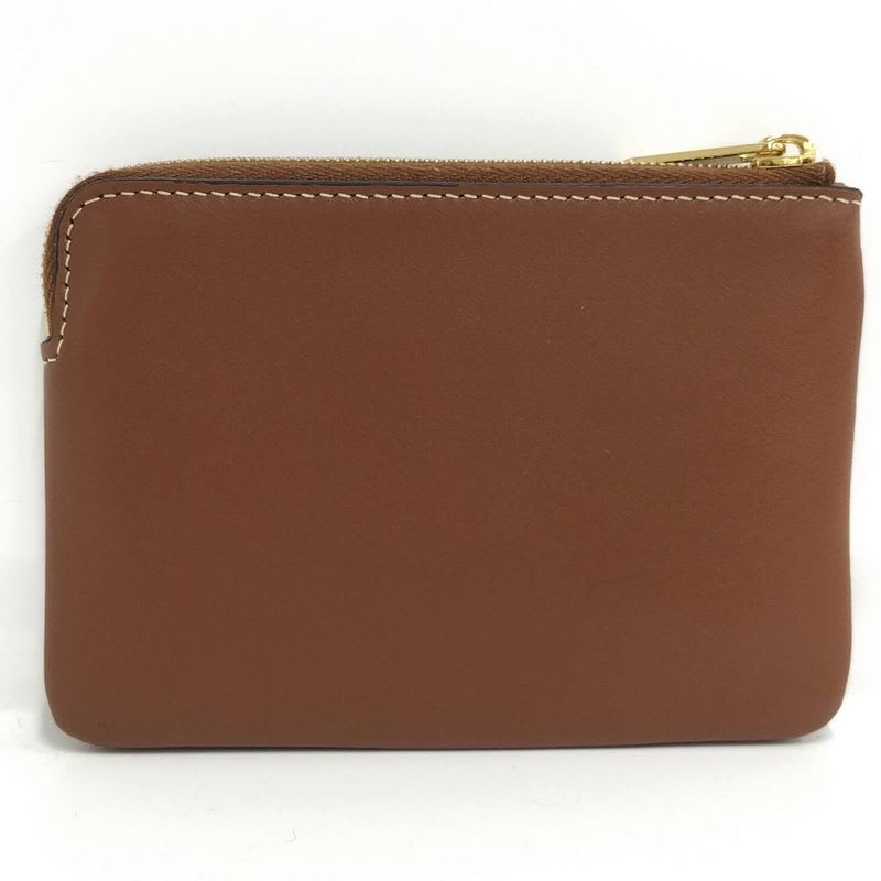 Celine Coin Case Triomphe Leather Brown