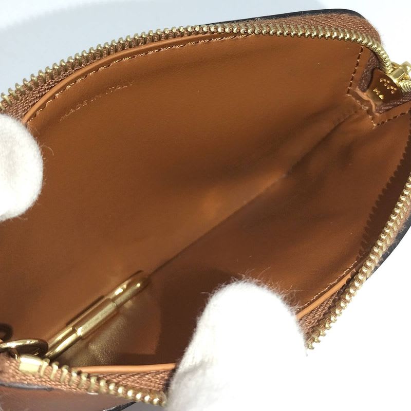 Celine Coin Case Triomphe Leather Brown