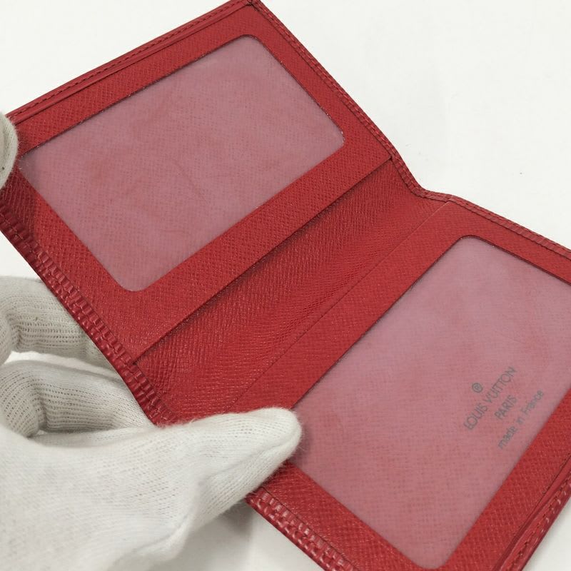 Louis Vuitton Porto 2 Cult Vertical Pass Case Epi Castilian Red