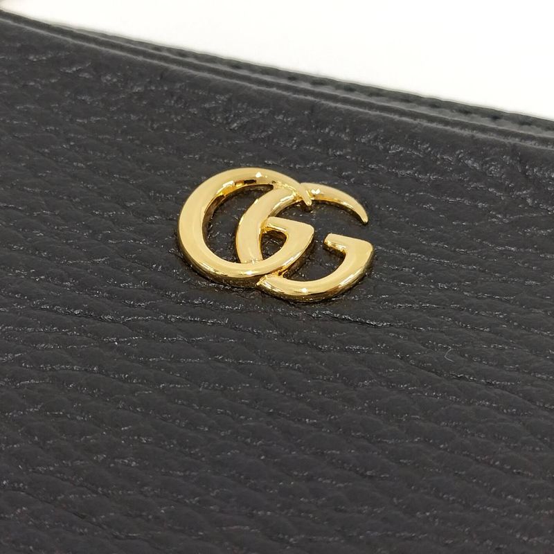 Gucci Chain Shoulder Bag Ggmarmont Mini Camera Bag Leather Black 772759