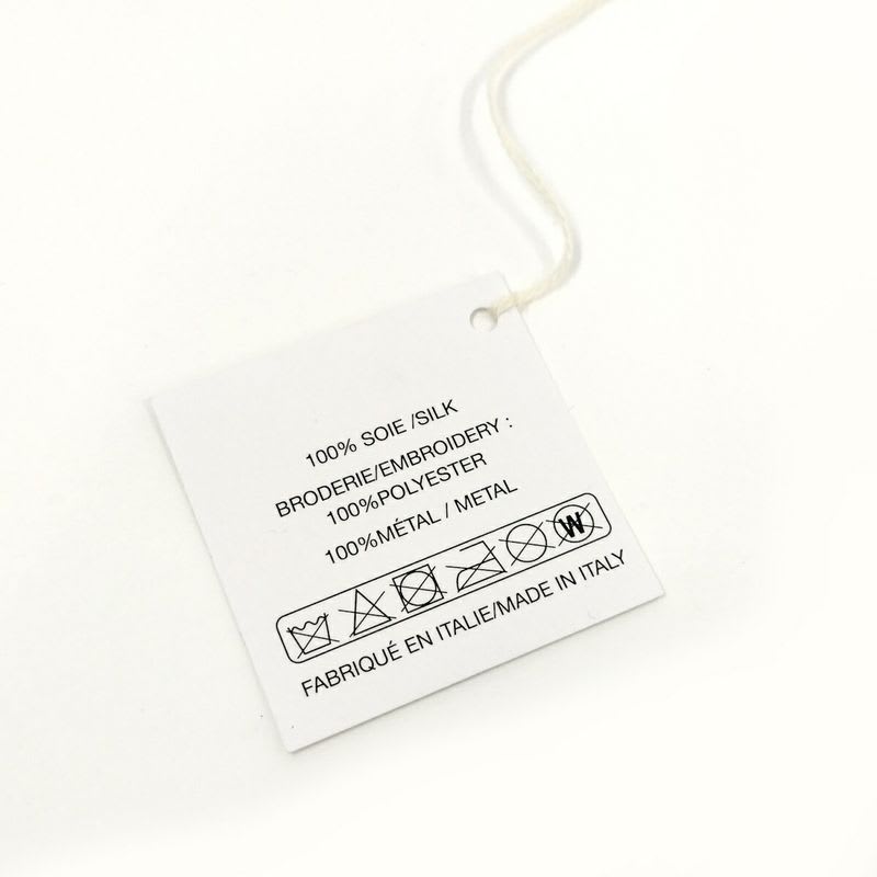 Chanel Barrette Ribbon Coco Mark White