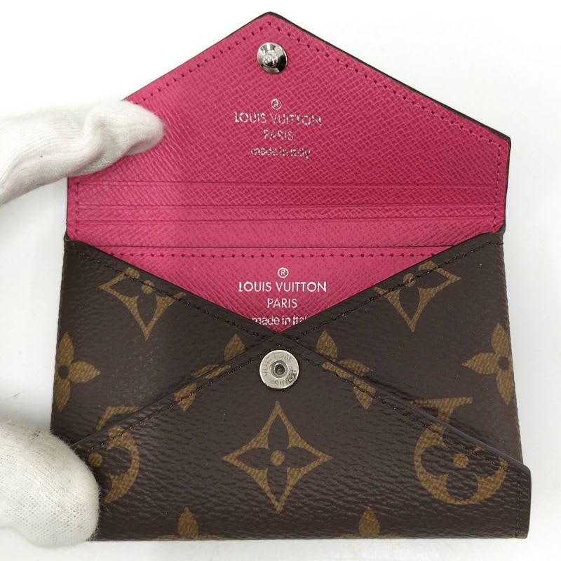 Louis Vuitton Card Case Holder Kirigami Monogram Pondicherry Pink