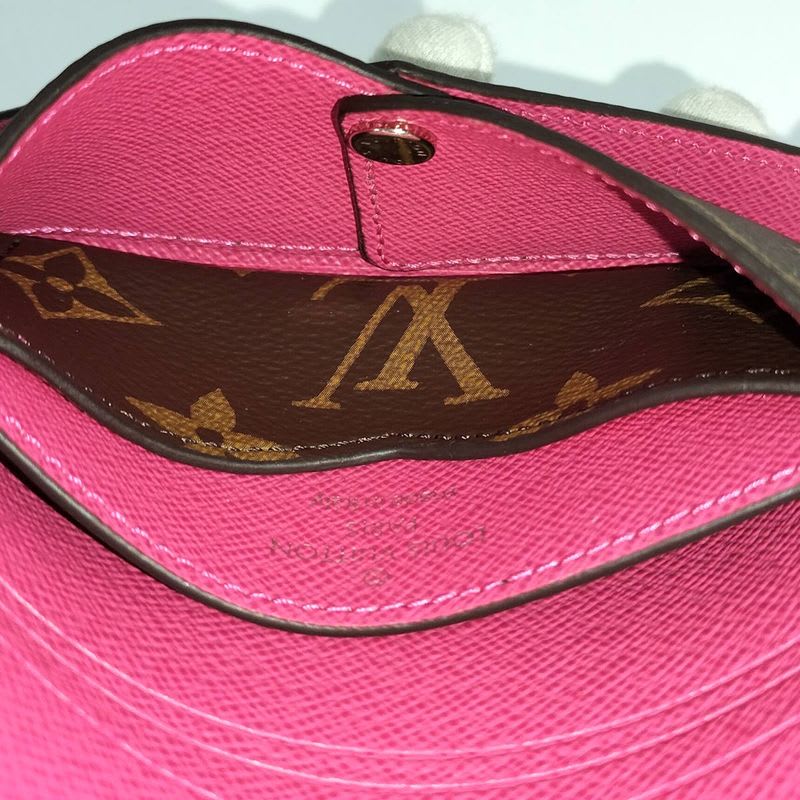 Louis Vuitton Card Case Holder Kirigami Monogram Pondicherry Pink