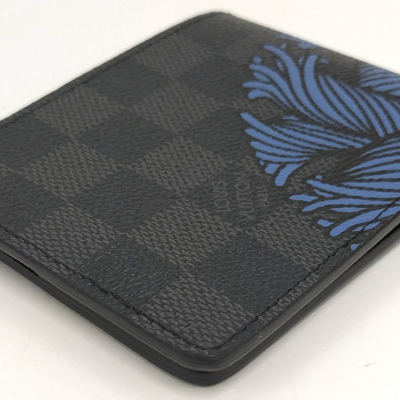 Louis Vuitton Portefeuille Leather Under Bifold Wallet Damier Graphite