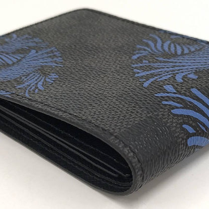 Louis Vuitton Portefeuille Leather Under Bifold Wallet Damier Graphite