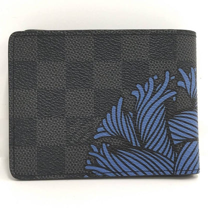 Louis Vuitton Portefeuille Leather Under Bifold Wallet Damier Graphite