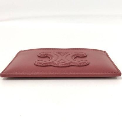 Celine Card Case Triomphe Leather Pink