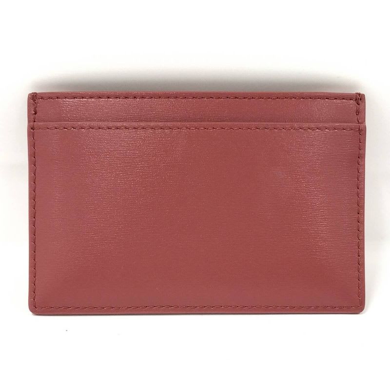 Celine Card Case Triomphe Leather Pink