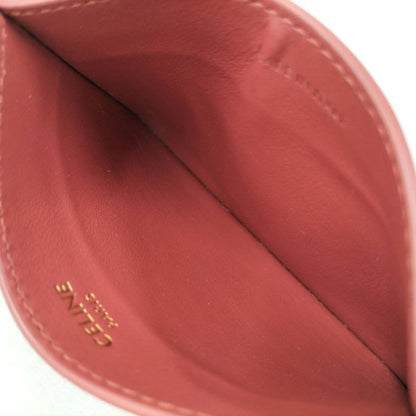 Celine Card Case Triomphe Leather Pink