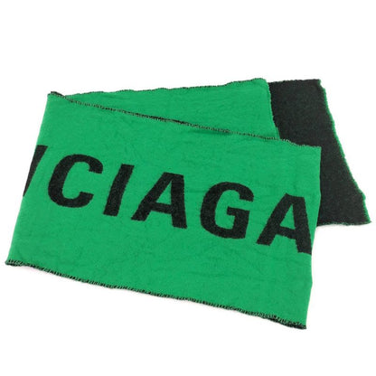 Balenciaga Muffler 100% Wool Green Type Scarf