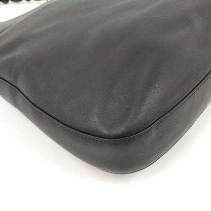 Christian Dior Maris Pearl Handbag Leather Black