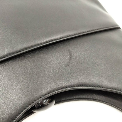 Christian Dior Maris Pearl Handbag Leather Black