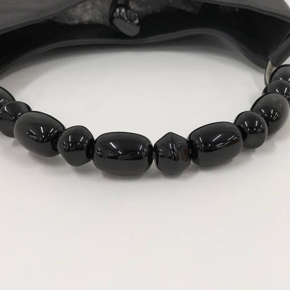 Christian Dior Maris Pearl Handbag Leather Black